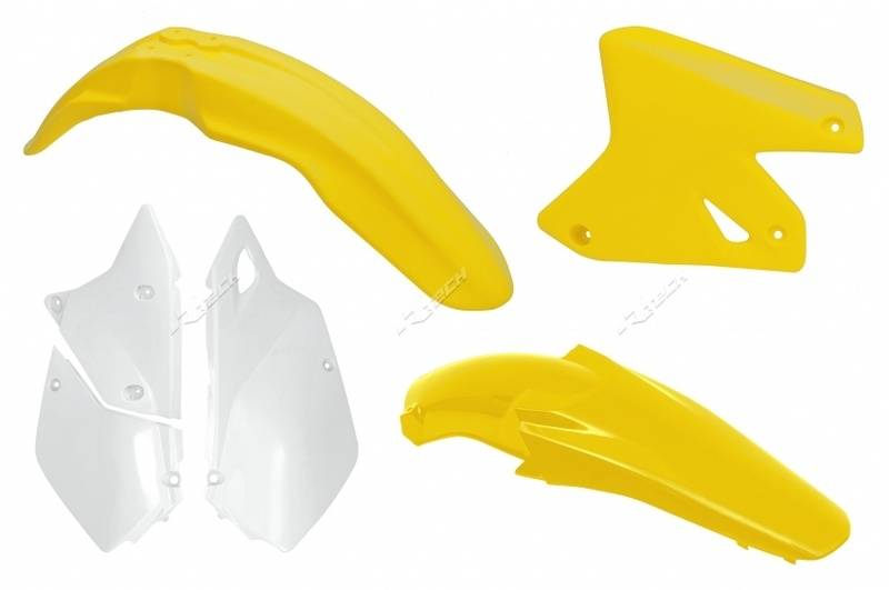 Kit plastique couleur origine jaune/blanc Suzuki DR-Z400 - Image 1